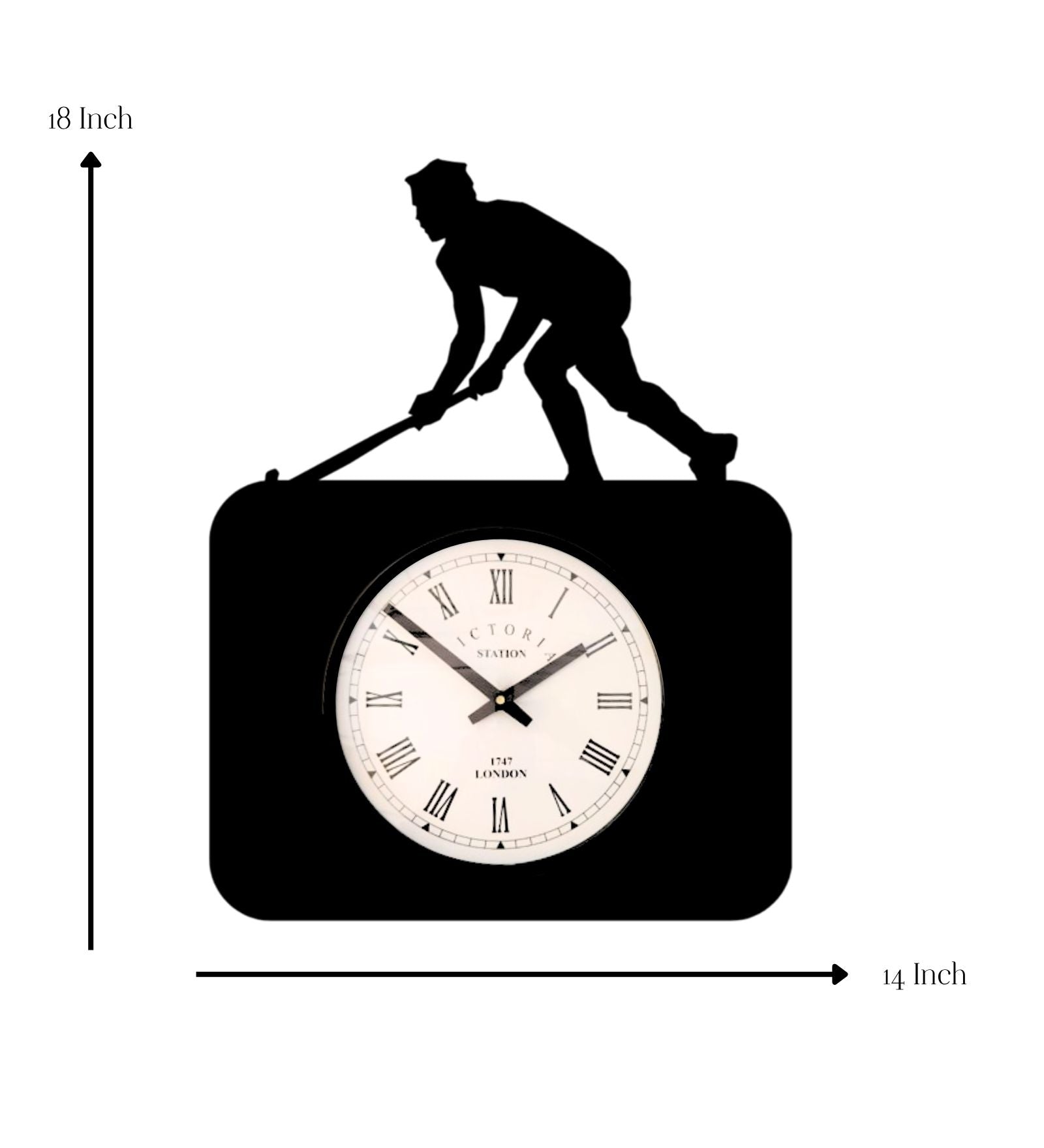Hockey Player Wall Clock