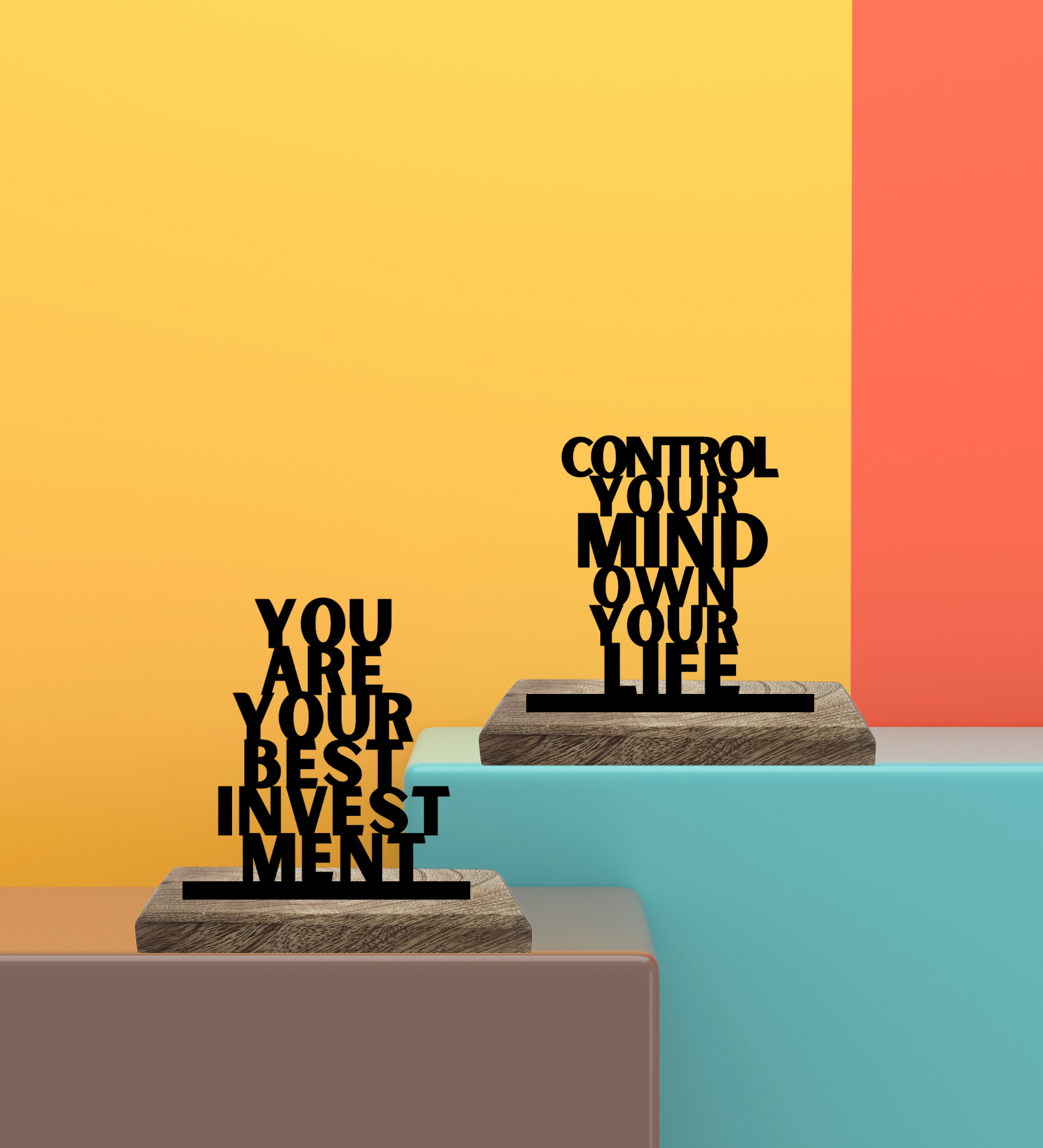 Mind and Mastery Set of 2 Table Décor