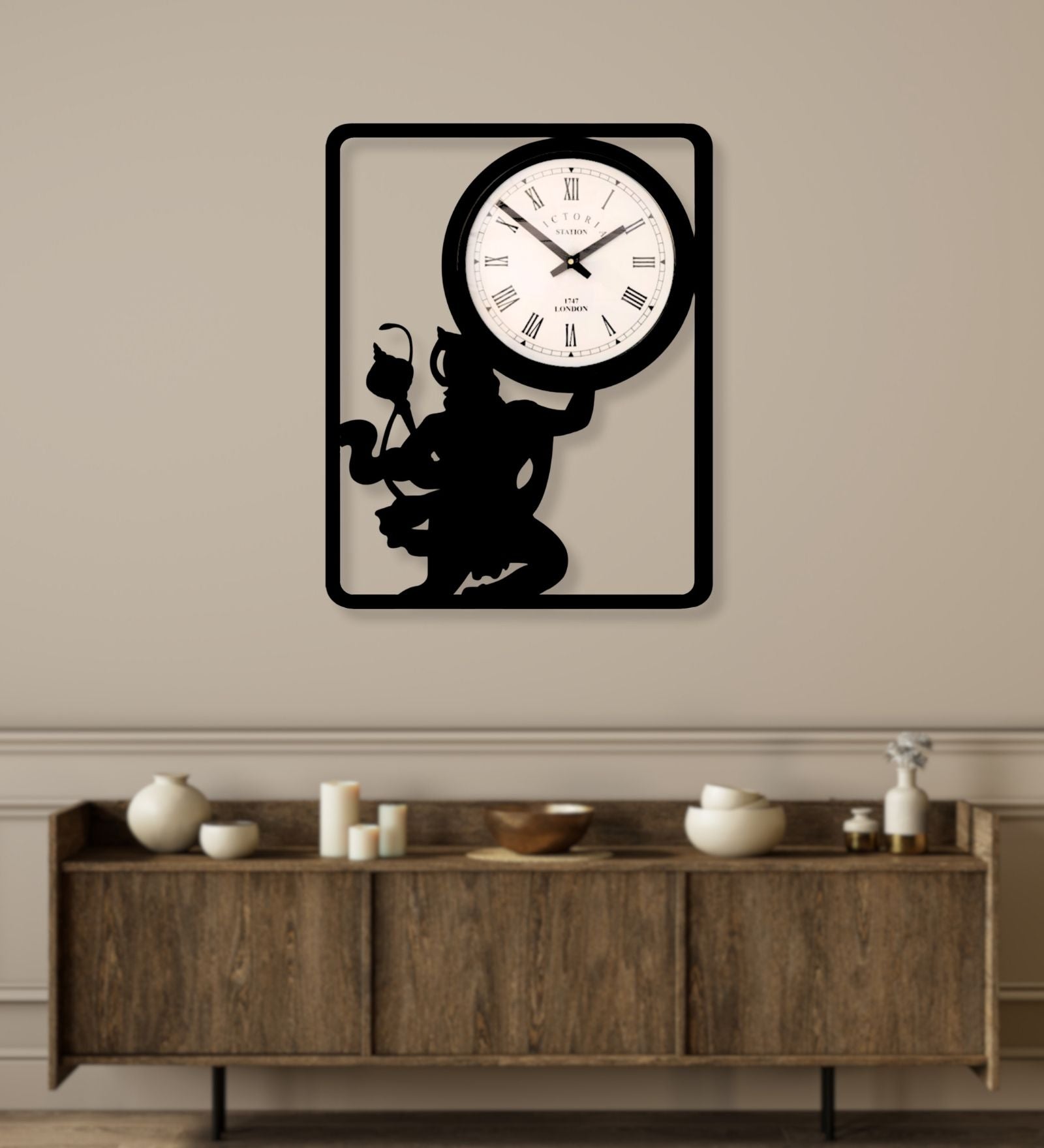 Lord Hanuman Wall Clock