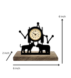 Stock Market Forces Black Table Clock