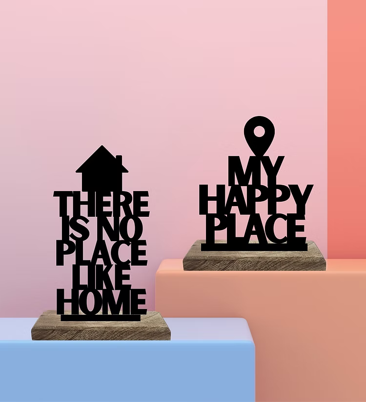Homely Happiness Set of 2 Table Décor