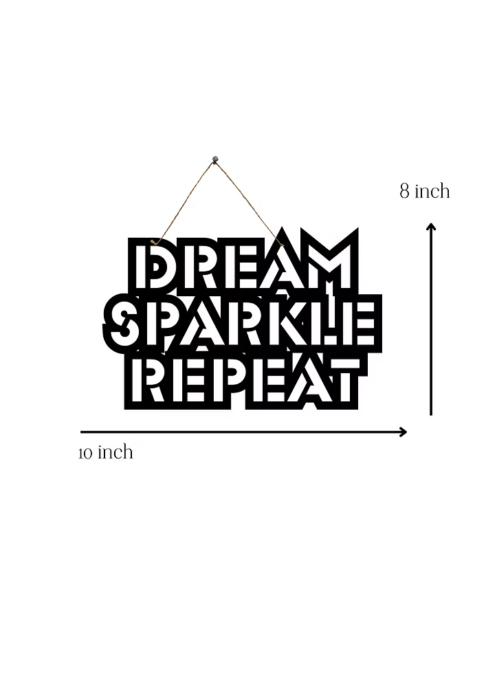 Dream Sparkle Repeat Metal Hanging