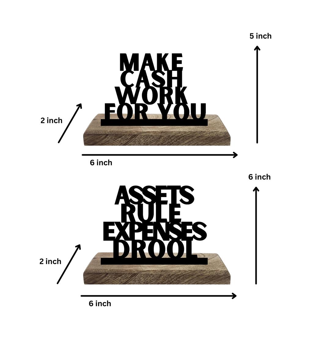 Asset Mindset Set of 2 Table Décor