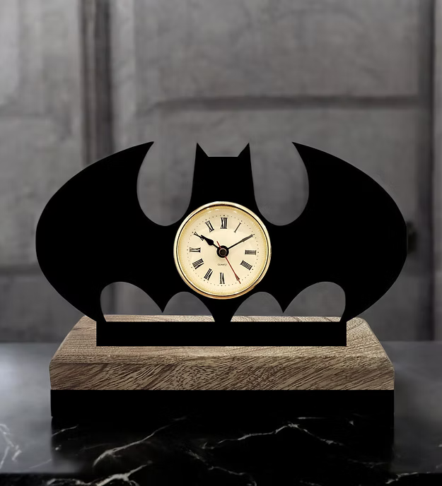 Batman Black Table Clock
