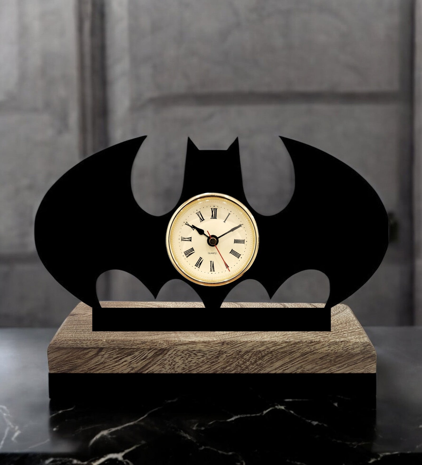 Batman Black Table Clock