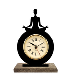 Meditation Black Table Clock