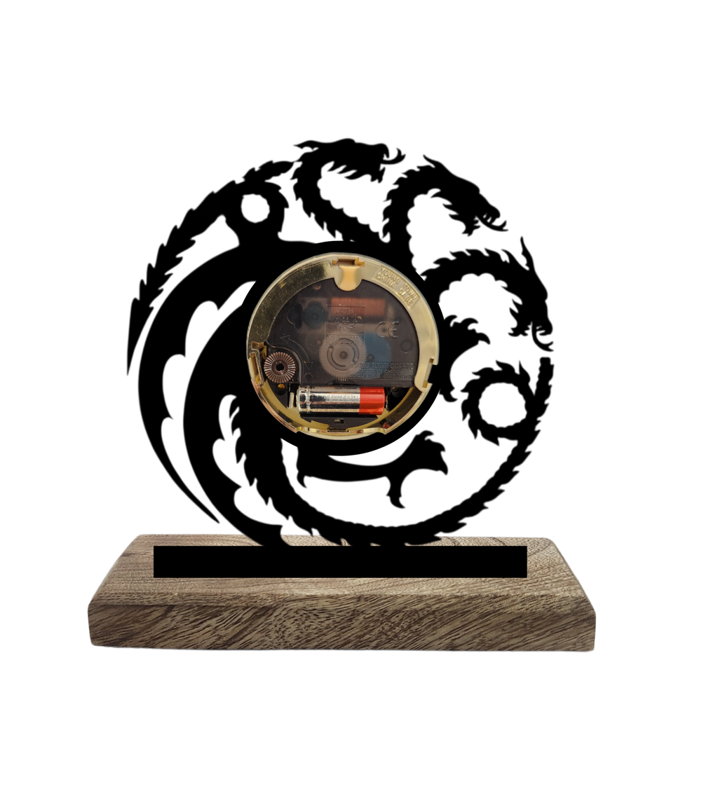 Game of Thrones Targaryen Black Table Clock