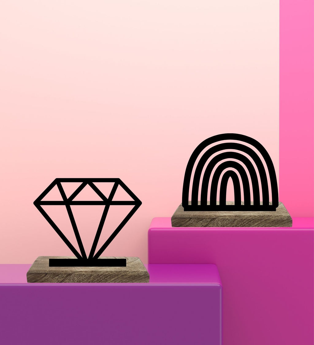 Shimmering Spectrum Set of 2 Table Décor