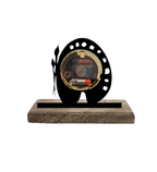 Artist Palette Black Table Clock