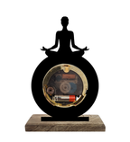 Meditation Black Table Clock