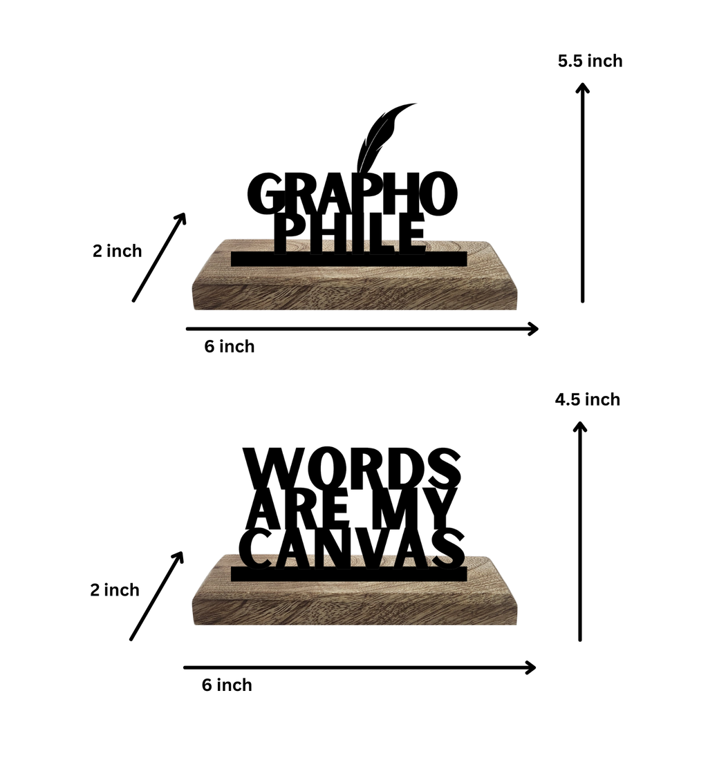 Graphophile Set of 2 Table Décor
