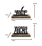 Graphophile Set of 2 Table Décor