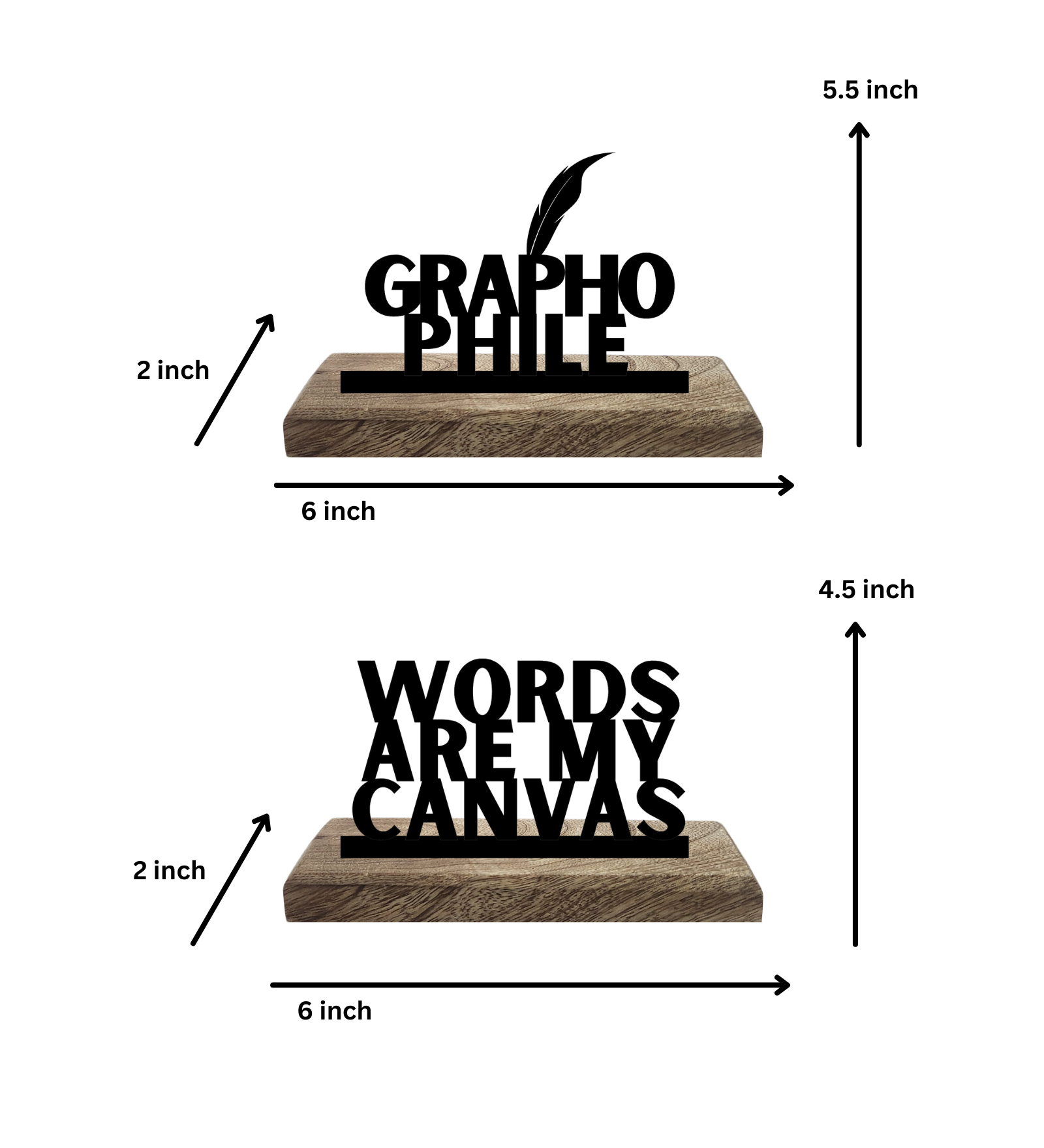 Graphophile Set of 2 Table Décor