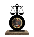 Law and Order Black Table Clock