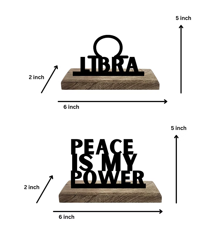 Libra Sun Sign Set of 2 Table Décor