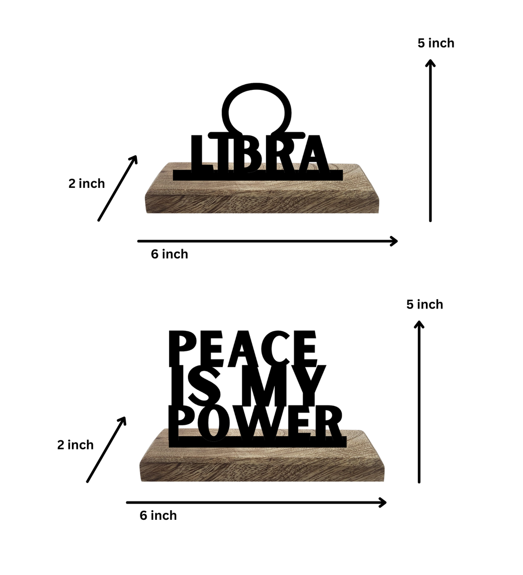 Libra Sun Sign Set of 2 Table Décor