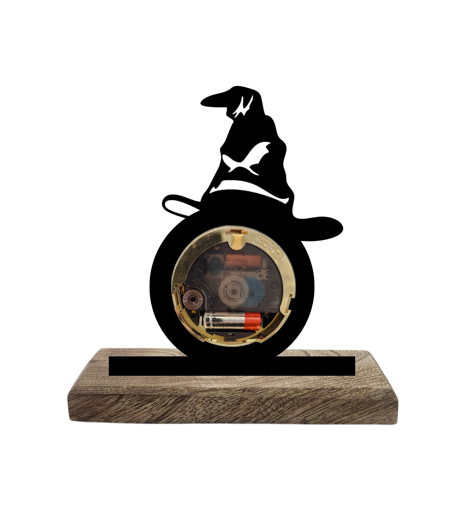Sorting Hat Harry Potter Black Table Clock