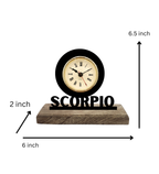 Scorpio Sun Sign Black Table Clock