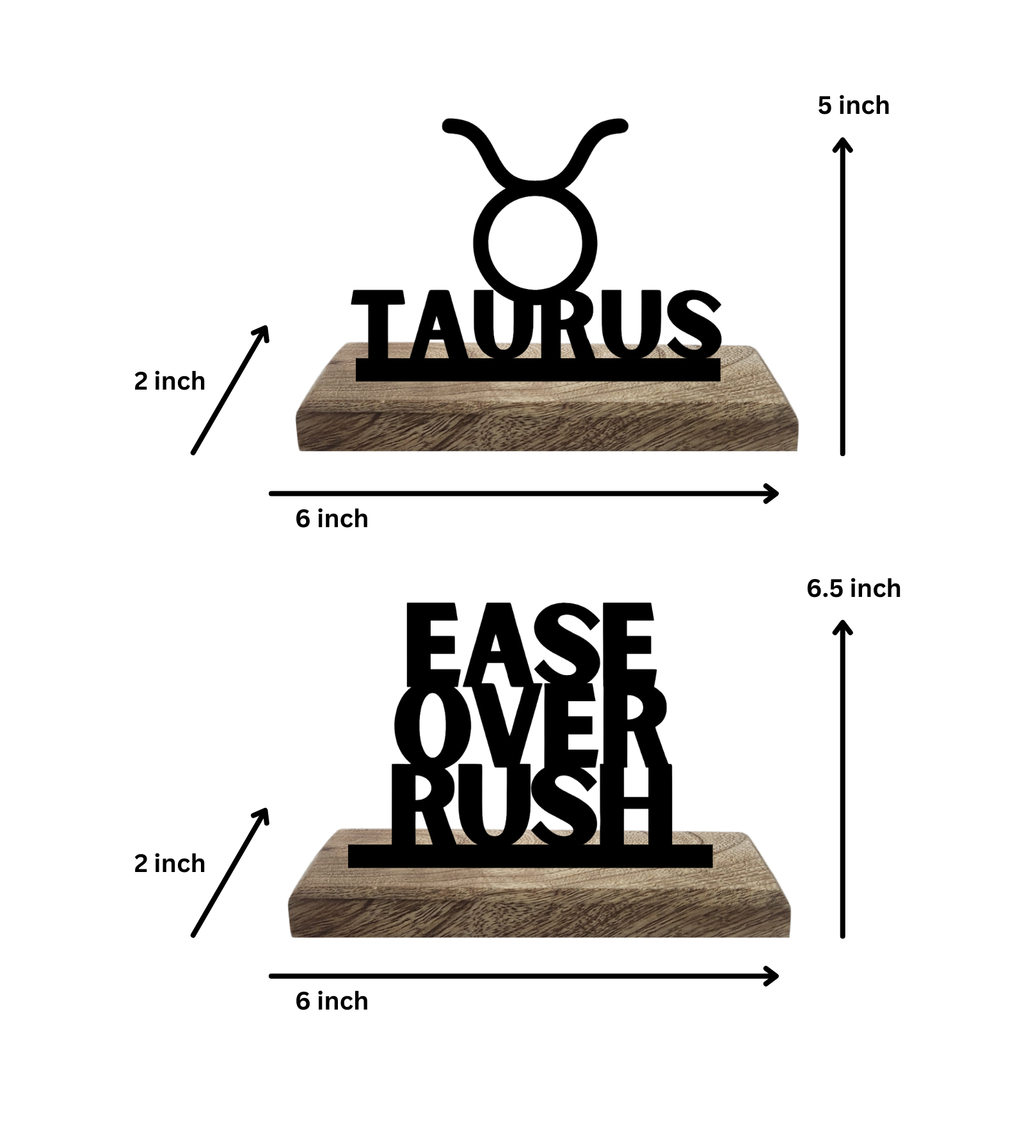 Taurus Sun Sign Set of 2 Table Décor
