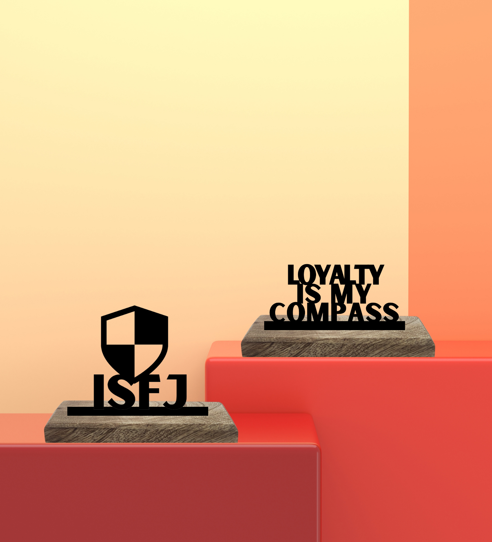 ISFJ Myers Briggs Set of 2 Table Décor