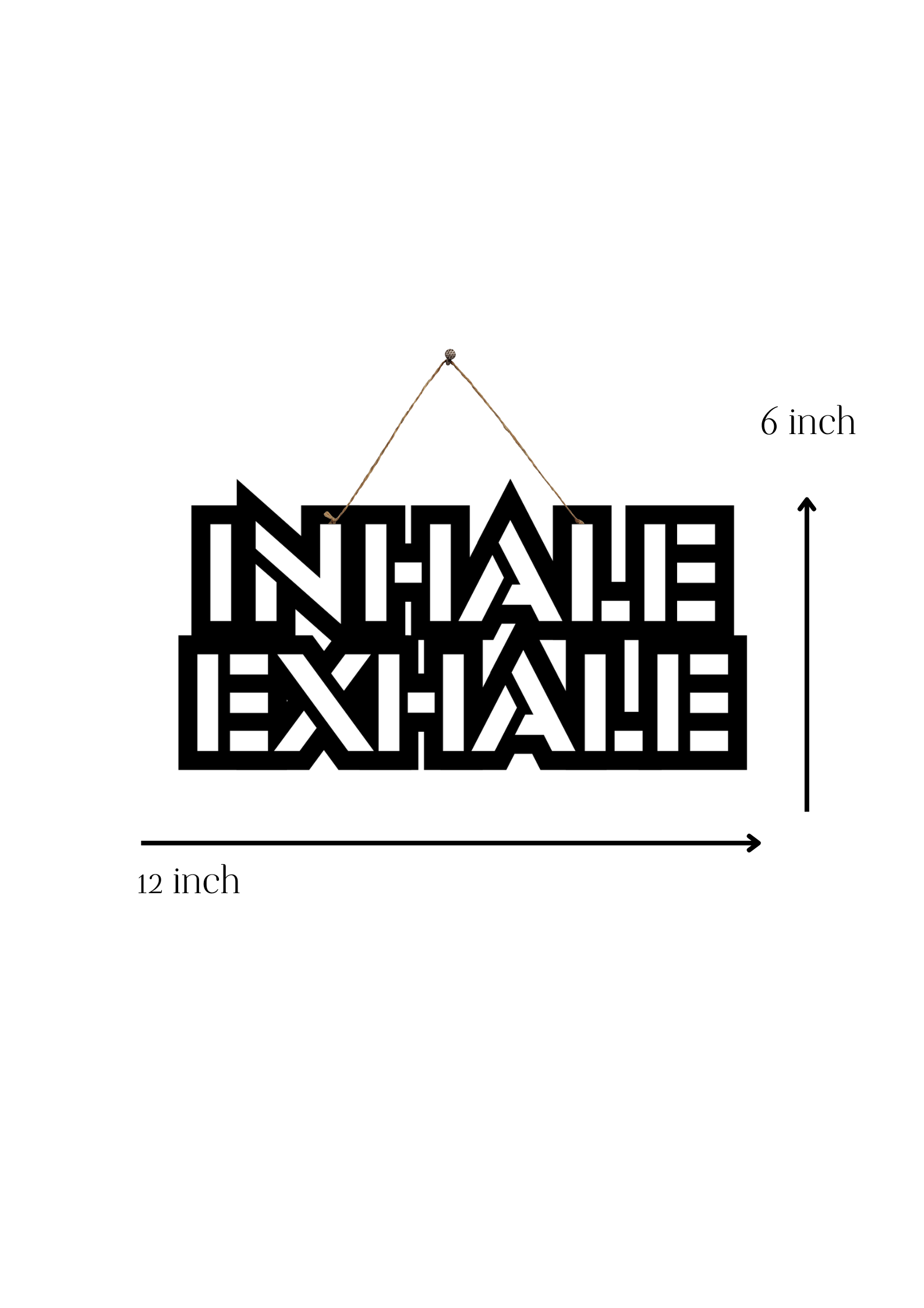 Inhale Exhale Metal Hanging