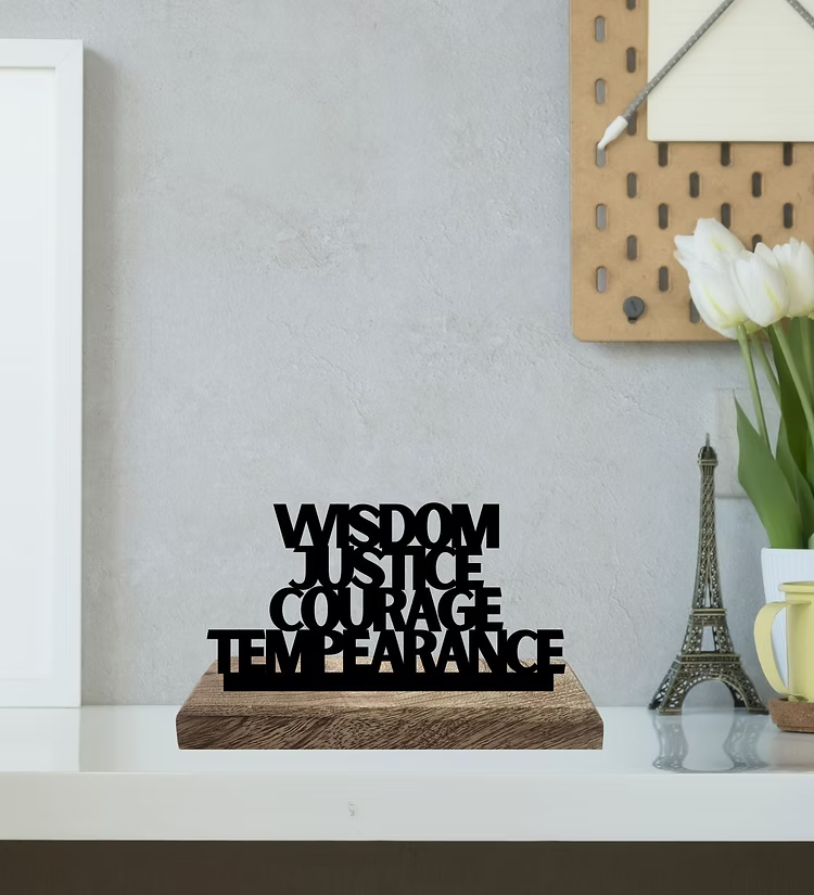 Stoic Virtues & Resilience Set of 2 Table Décor