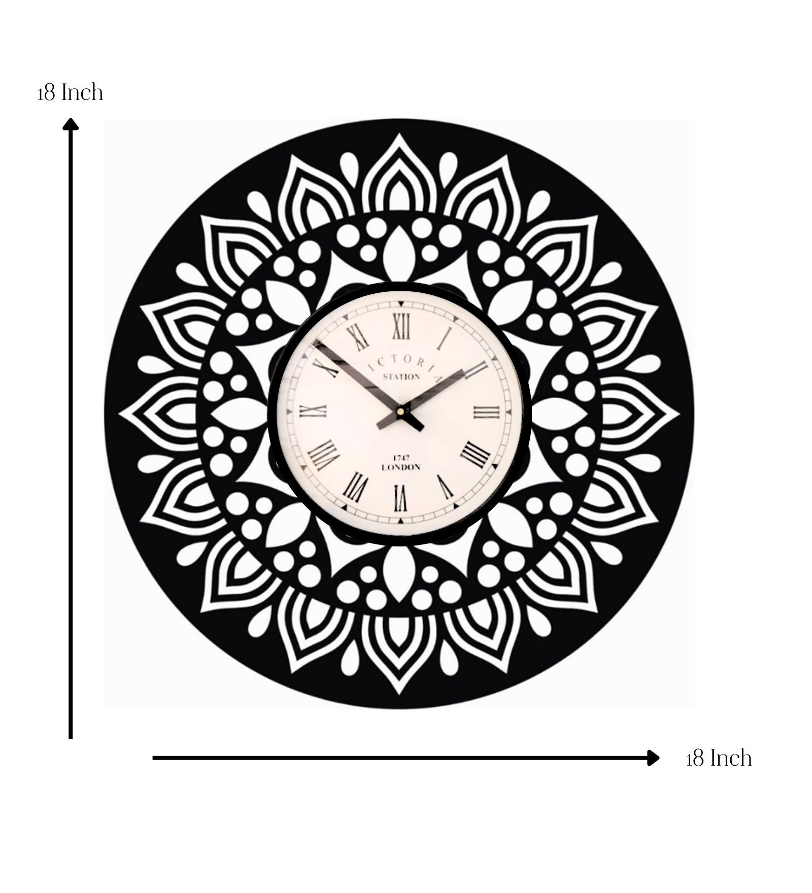 Mandala Wall Clock