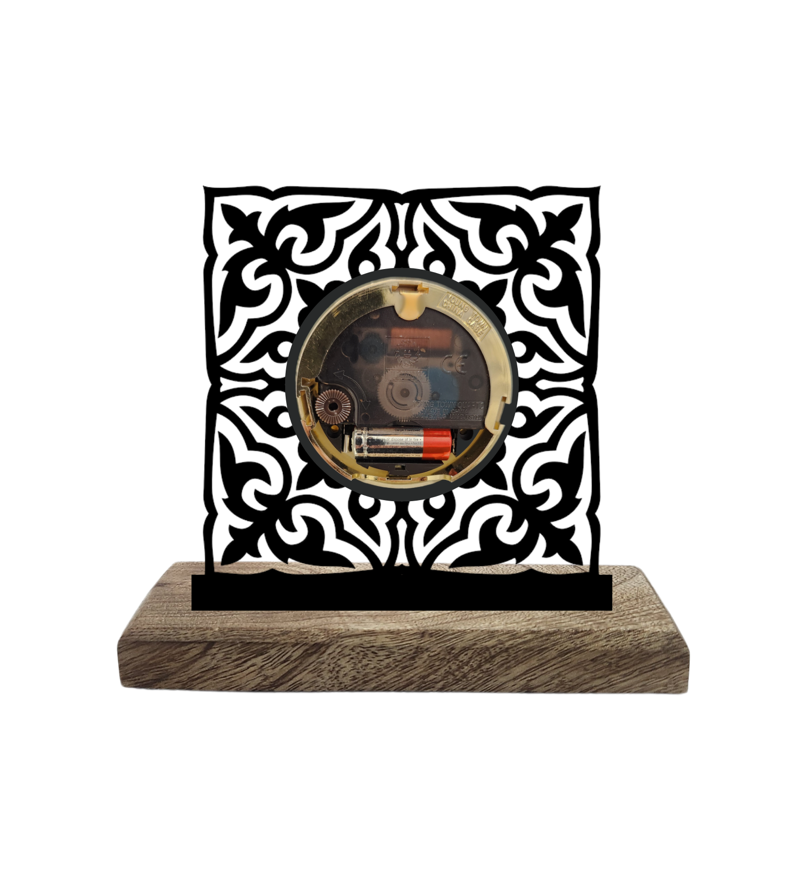 Square Aesthetic Black Table Clock