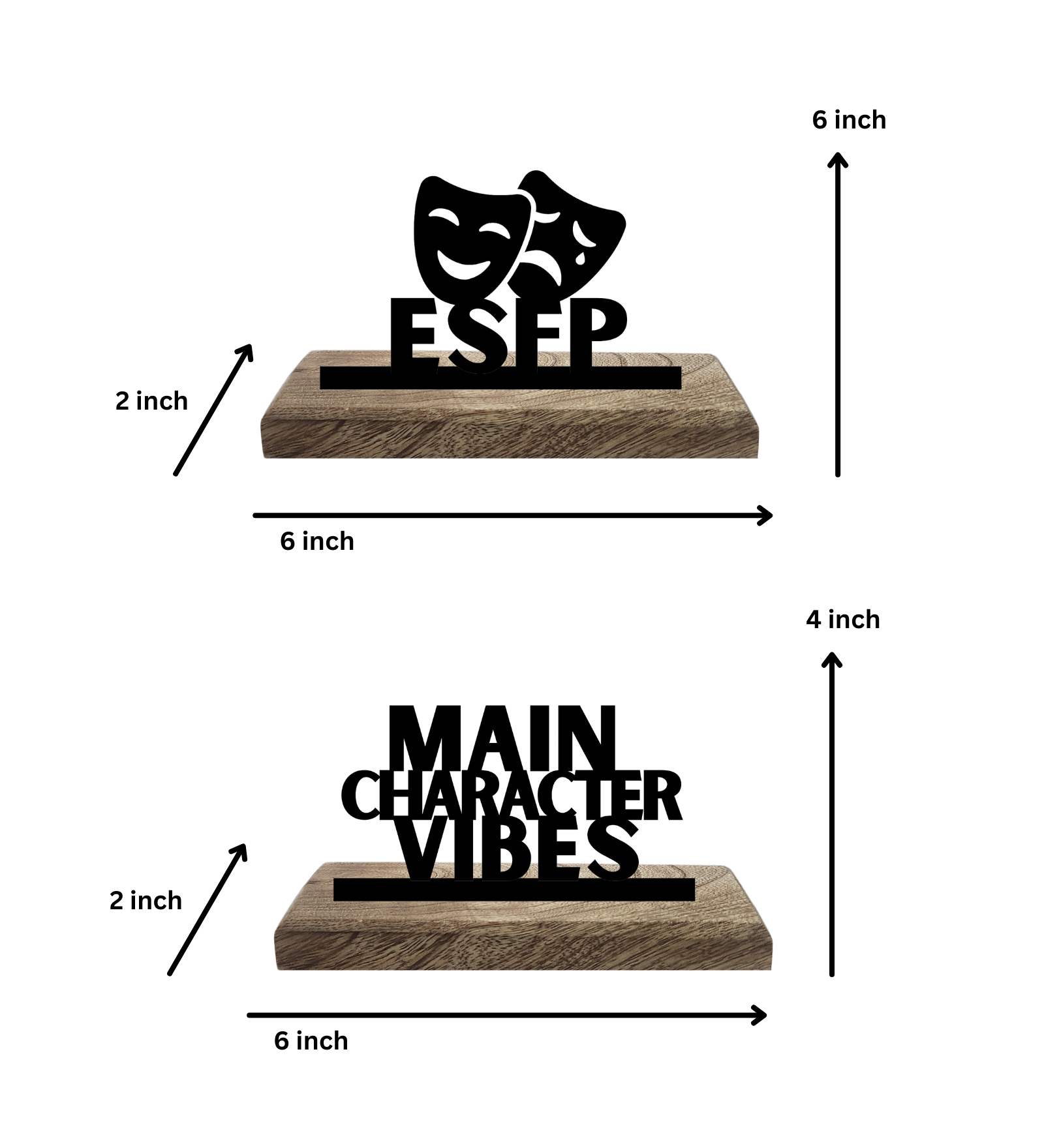 ESFP Myers Briggs Set of 2 Table Décor