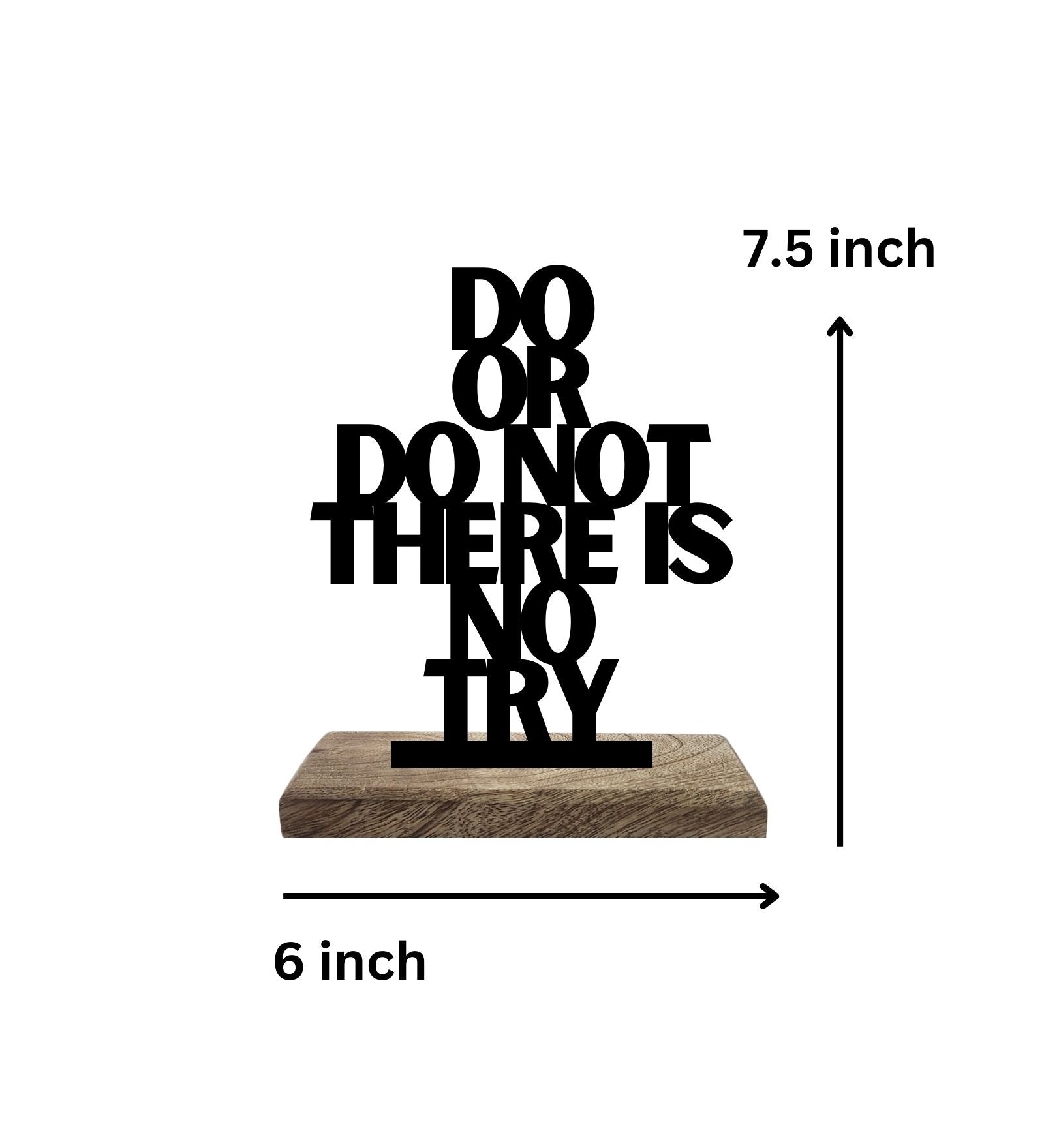 No Try, Only Do Set of 2 Table Décor