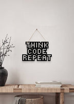 Think Code Repeat Metal Hanging