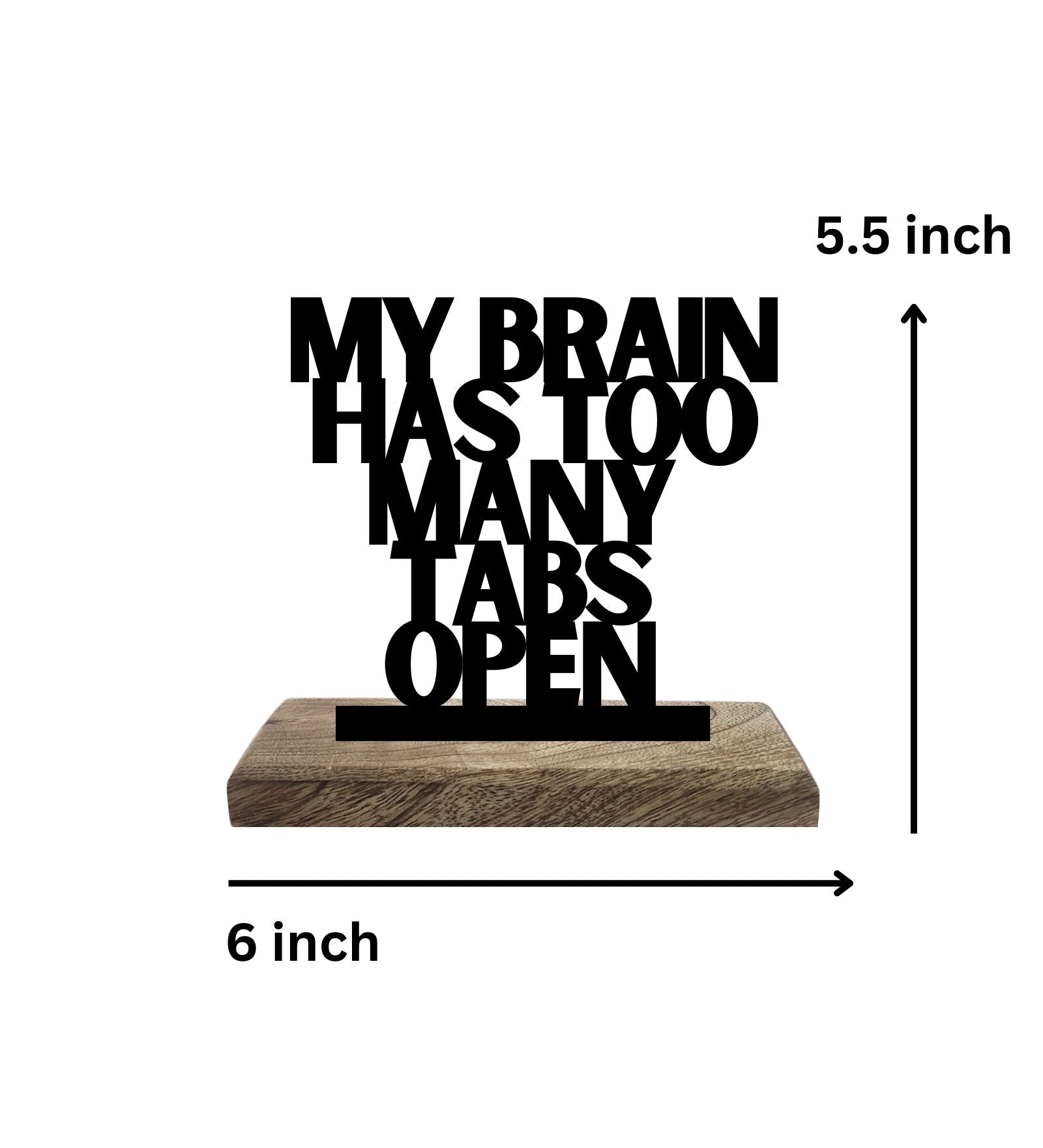 Quiet Cubicle, Busy Brain Set of 2 Table Décor