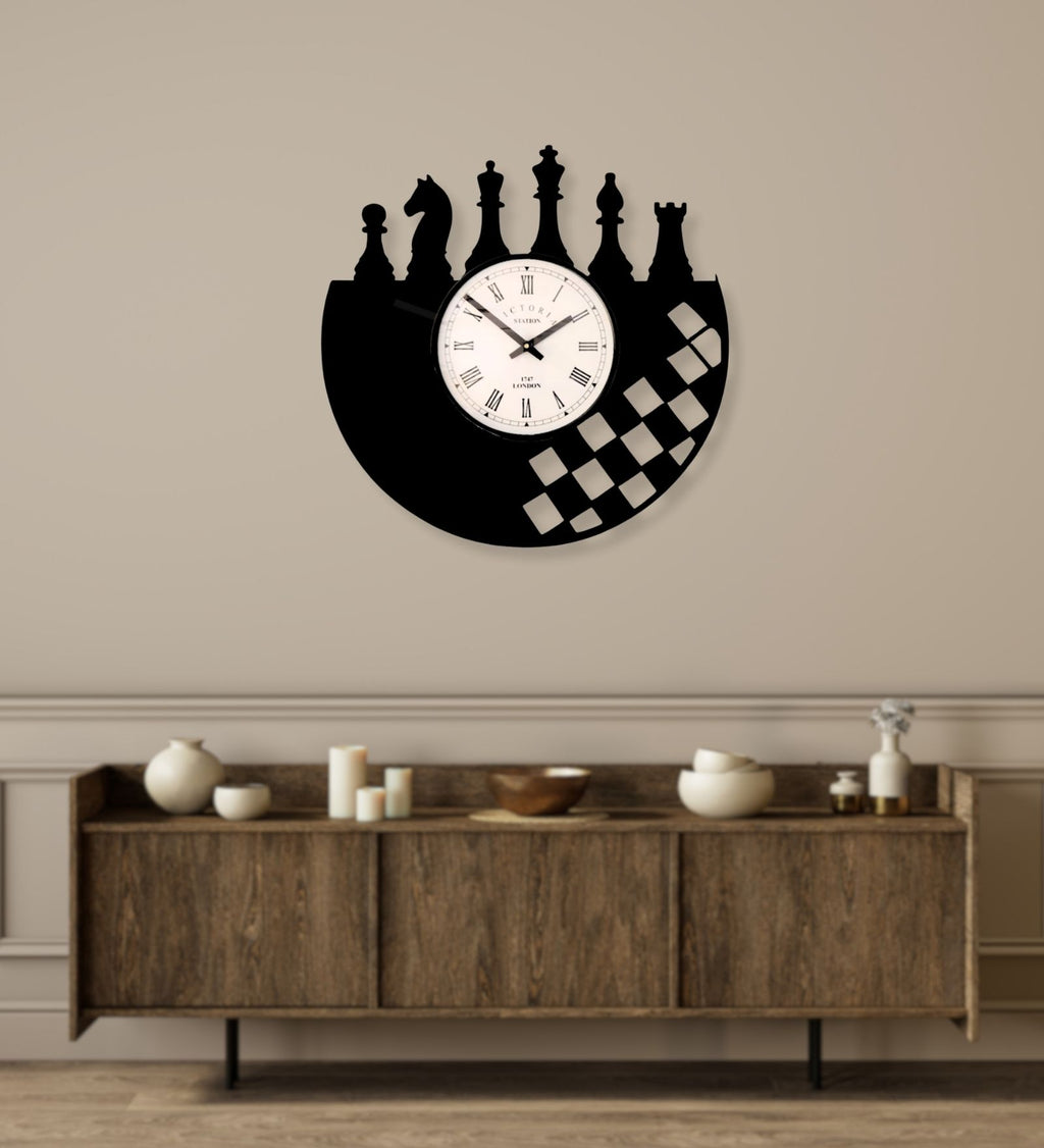 Chess Pieces Wall Clock