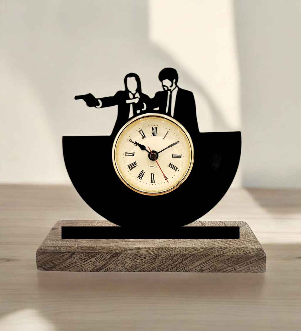 Pulp Fiction Iconic Black Table Clock