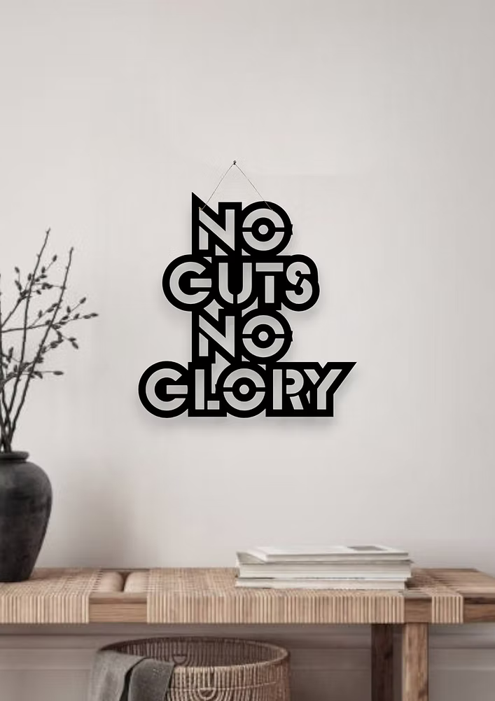 No Guts No Glory Metal Hanging