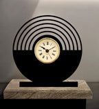 Bauhaus Spiral Black Table Clock