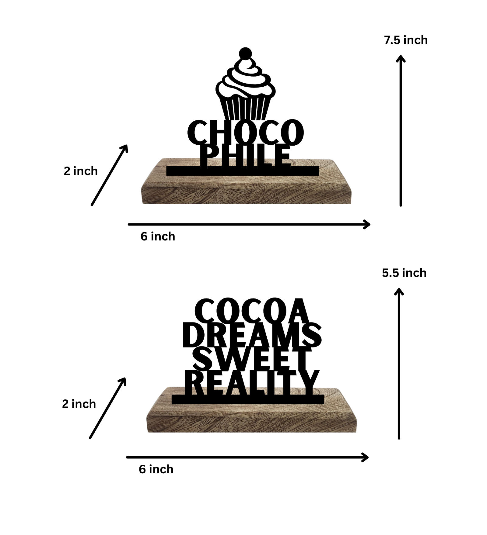 Chocophile Set of 2 Table Décor