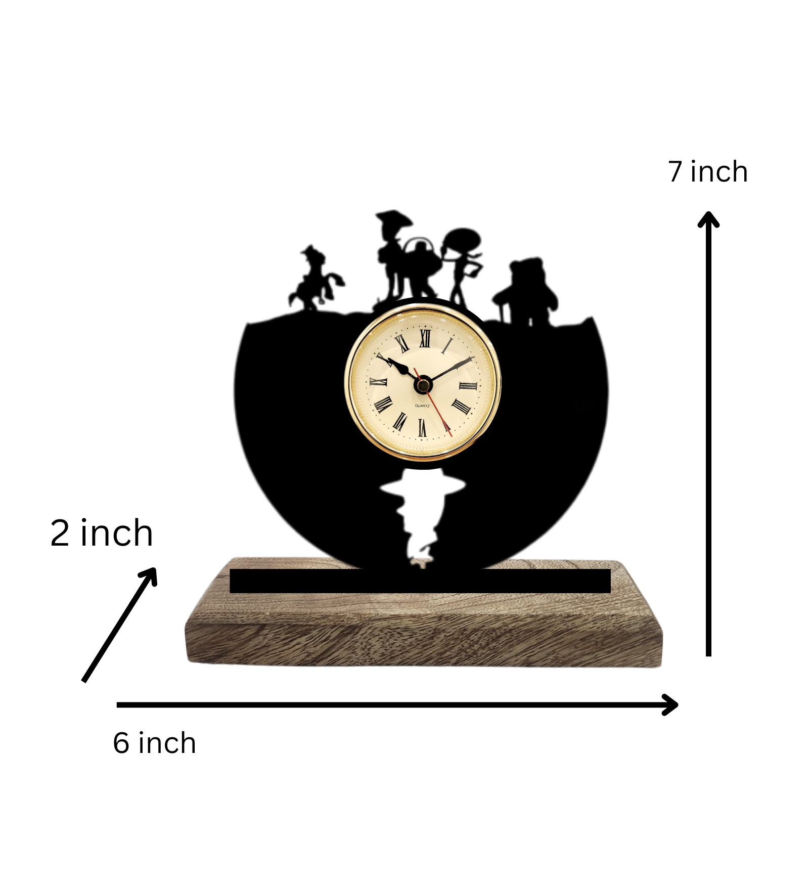 Toy Story Black Table Clock