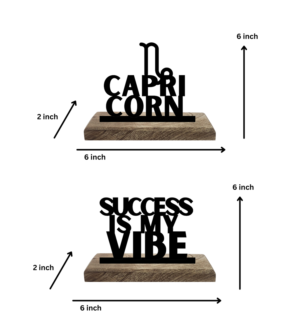 Capricorn Sun Sign Set of 2 Table Décor