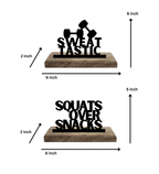 Sweat-tastic Set of 2 Table Décor