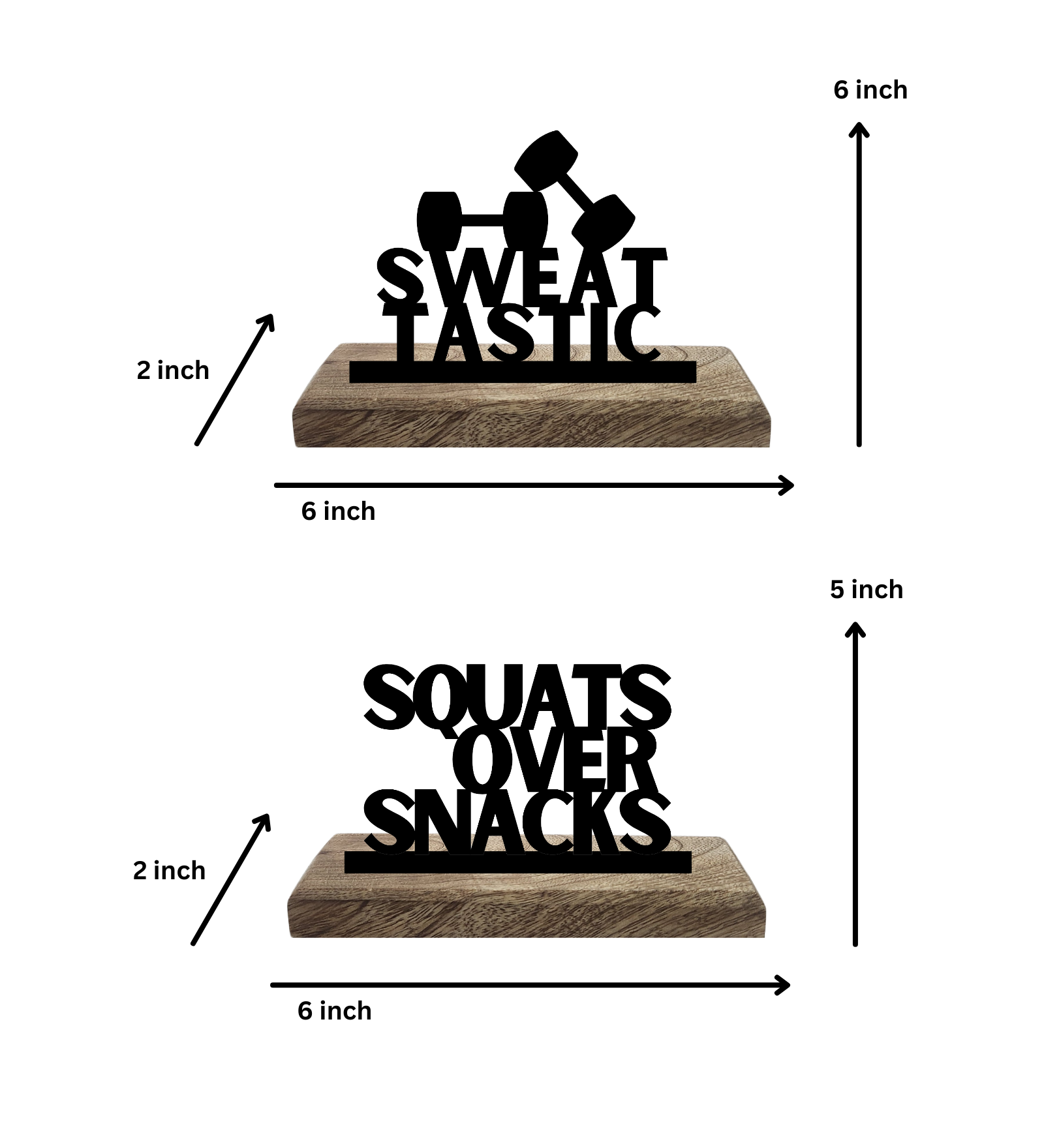 Sweat-tastic Set of 2 Table Décor