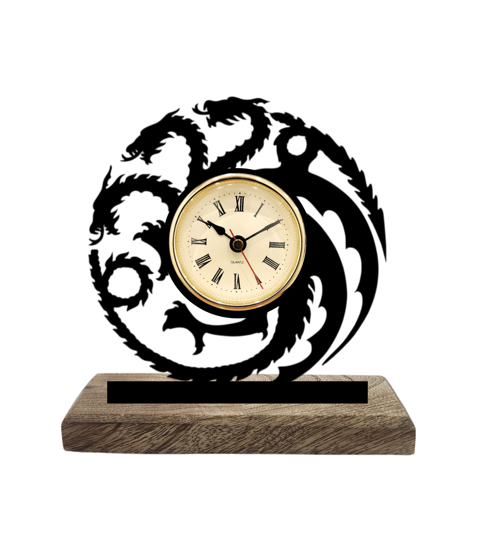 Game of Thrones Targaryen Black Table Clock