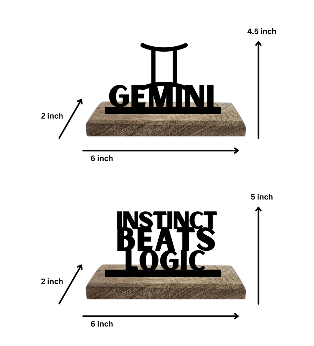 Gemini Sun Sign Set of 2 Table Décor