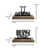 Gemini Sun Sign Set of 2 Table Décor