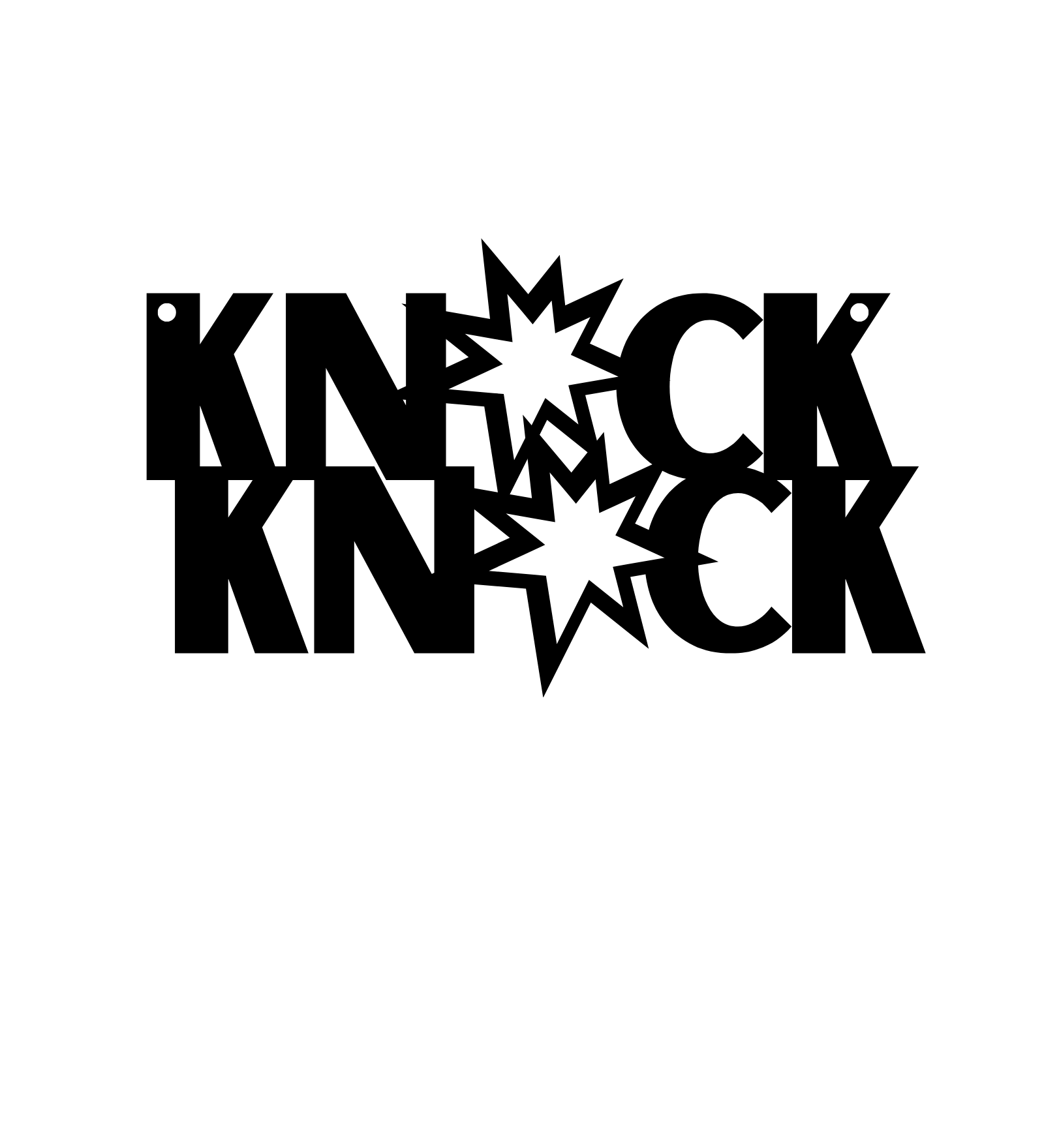 Knock Knock Metal Hanging
