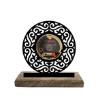 Round Aesthetic Black Table Clock