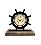 Dharmachakra Black Table Clock