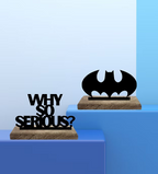 Dark Knight's Playful Pursuit Set of 2 Table Décor