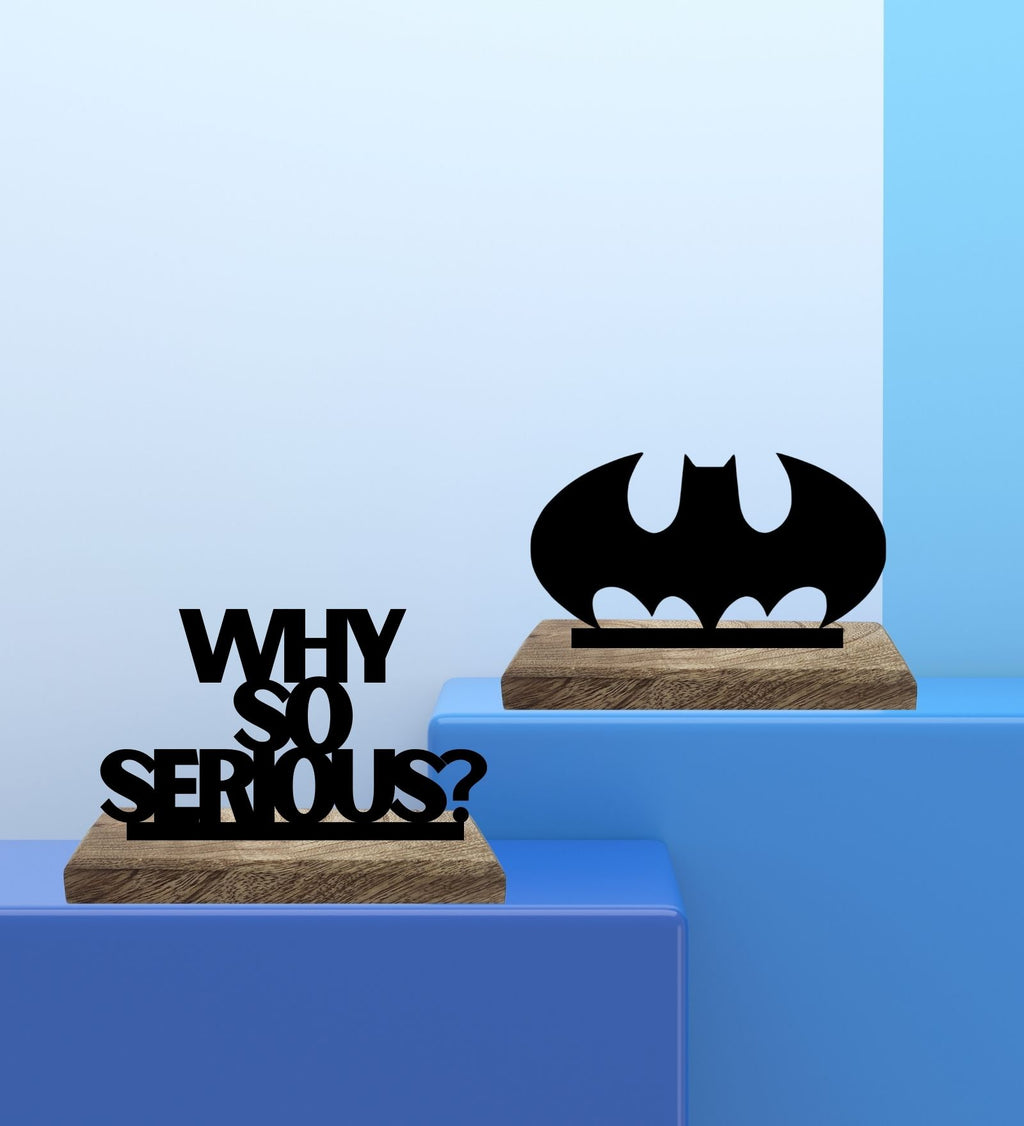 Dark Knight's Playful Pursuit Set of 2 Table Décor