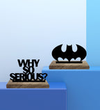 Dark Knight's Playful Pursuit Set of 2 Table Décor